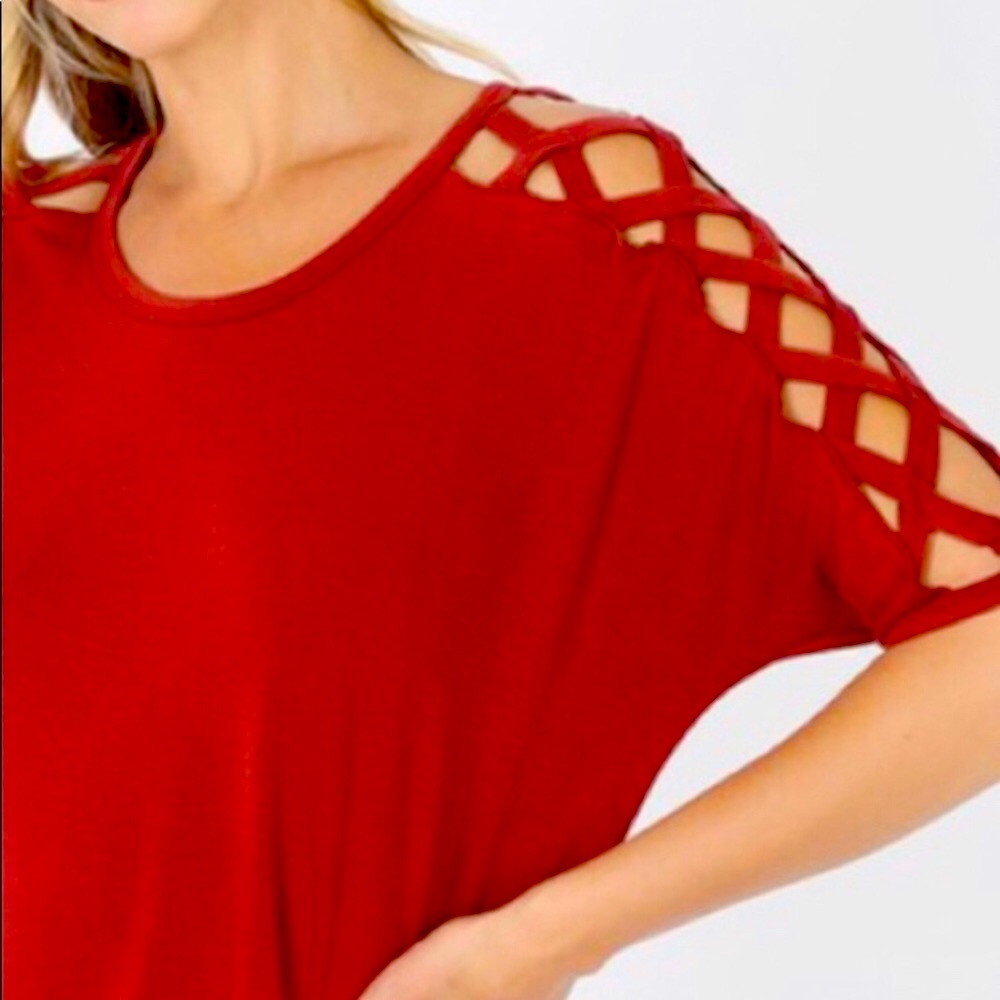 🎊HP 🌸Crisscross short sleeve shirt - Picture 4 of 6